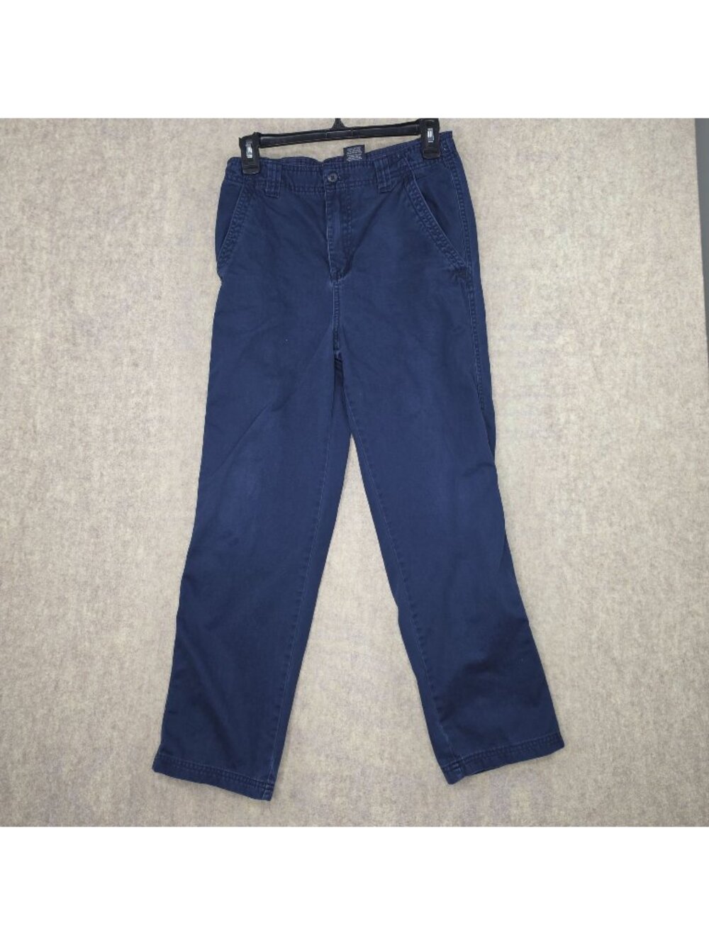 Faded Glory boys Chino Pants Dark Navy Size 16 100% Cotton Straight Fit Casual